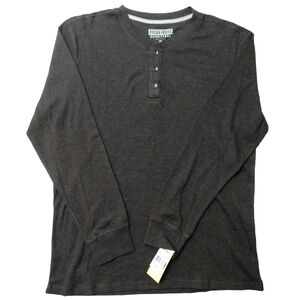Field N Forest Outfitters Men's Gray/Brown Waffle Long Sleeve Shirt XXL XX-Large